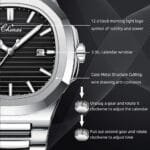 CHENXI 8222 Business Quartz Watch with Auto Date - Image 3