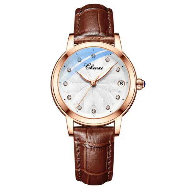 CHENXI 8833 Women's Fashion Automatic Diamond Mens Inlaid Waterproof Luminous Calendar Mechanical Watch Mechanical-watch 8