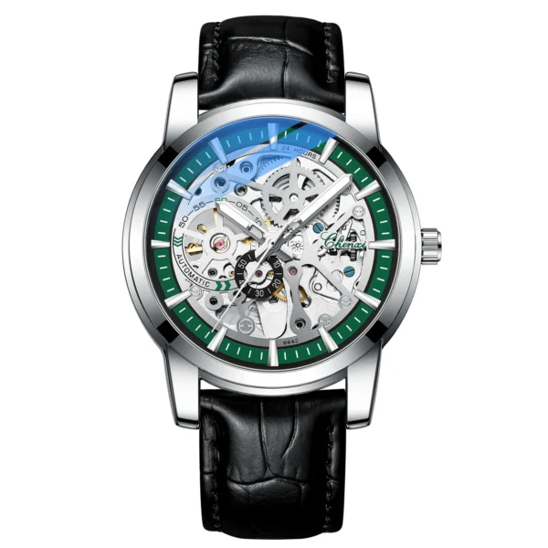 CHENXI New Men Automatic Mechanical Tourbillon Watch Luxury Business Stainless Steel Waterproof Hollow Dial Male Wristwatch 12