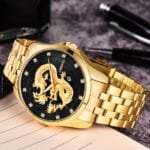 CHENXI Luxury Golden Quartz Watch Dragon 4