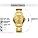 CHENXI Watch Fashion Gold Clock Stainless Steel  4