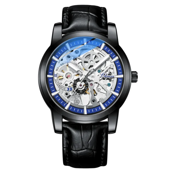CHENXI New Men Automatic Mechanical Tourbillon Watch Luxury Business Stainless Steel Waterproof Hollow Dial Male Wristwatch 16