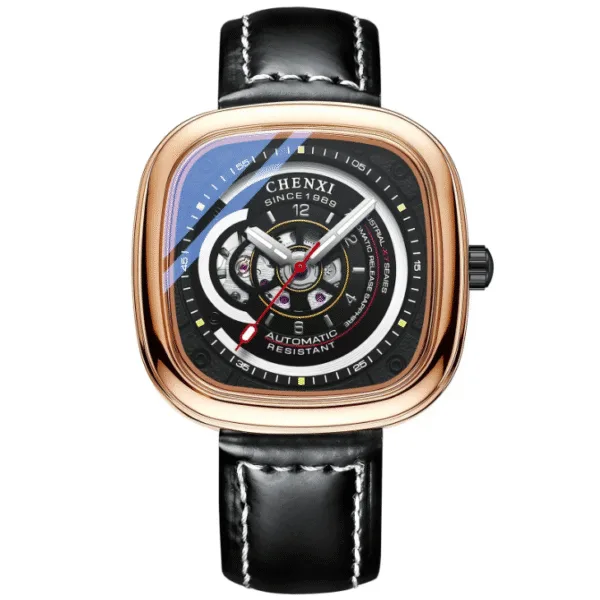 CHENXI 8824N Dawn Square Hollow Out Full-automatic Men's High-end Brand Luminous Automatic Mechanical Mens Luxury Watches Watch 8