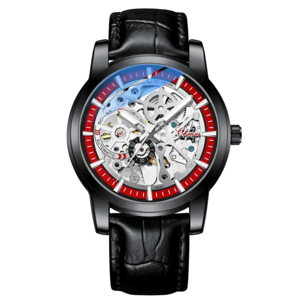 CHENXI New Men Automatic Mechanical Tourbillon Watch Luxury Business Stainless Steel Waterproof Hollow Dial Male Wristwatch 9