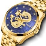 CHENXI Luxury Golden Quartz Watch Dragon 1