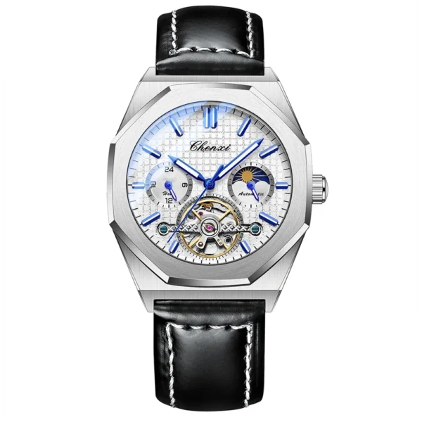 NEW CHENXI Men Mechanical Watch Top Brand Luxury Waterproof Automatic Wristwatch Man Clock Casual Leather Tourbillon Watches 10