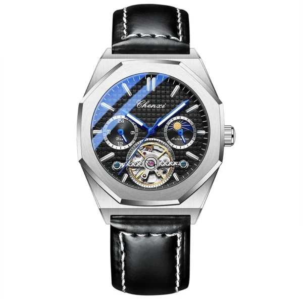 NEW CHENXI Men Mechanical Watch Top Brand Luxury Waterproof Automatic Wristwatch Man Clock Casual Leather Tourbillon Watches 11