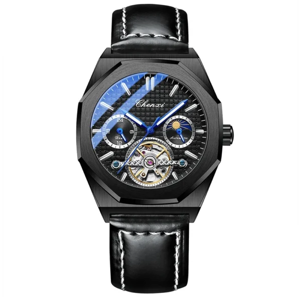 NEW CHENXI Men Mechanical Watch Top Brand Luxury Waterproof Automatic Wristwatch Man Clock Casual Leather Tourbillon Watches 8