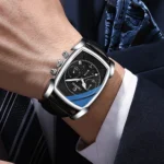CHENXI Luxury Black Leather Waterproof Quartz Men's Watch 2