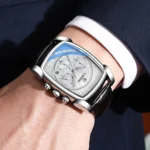 CHENXI Luxury Black Leather Waterproof Quartz Men's Watch 5