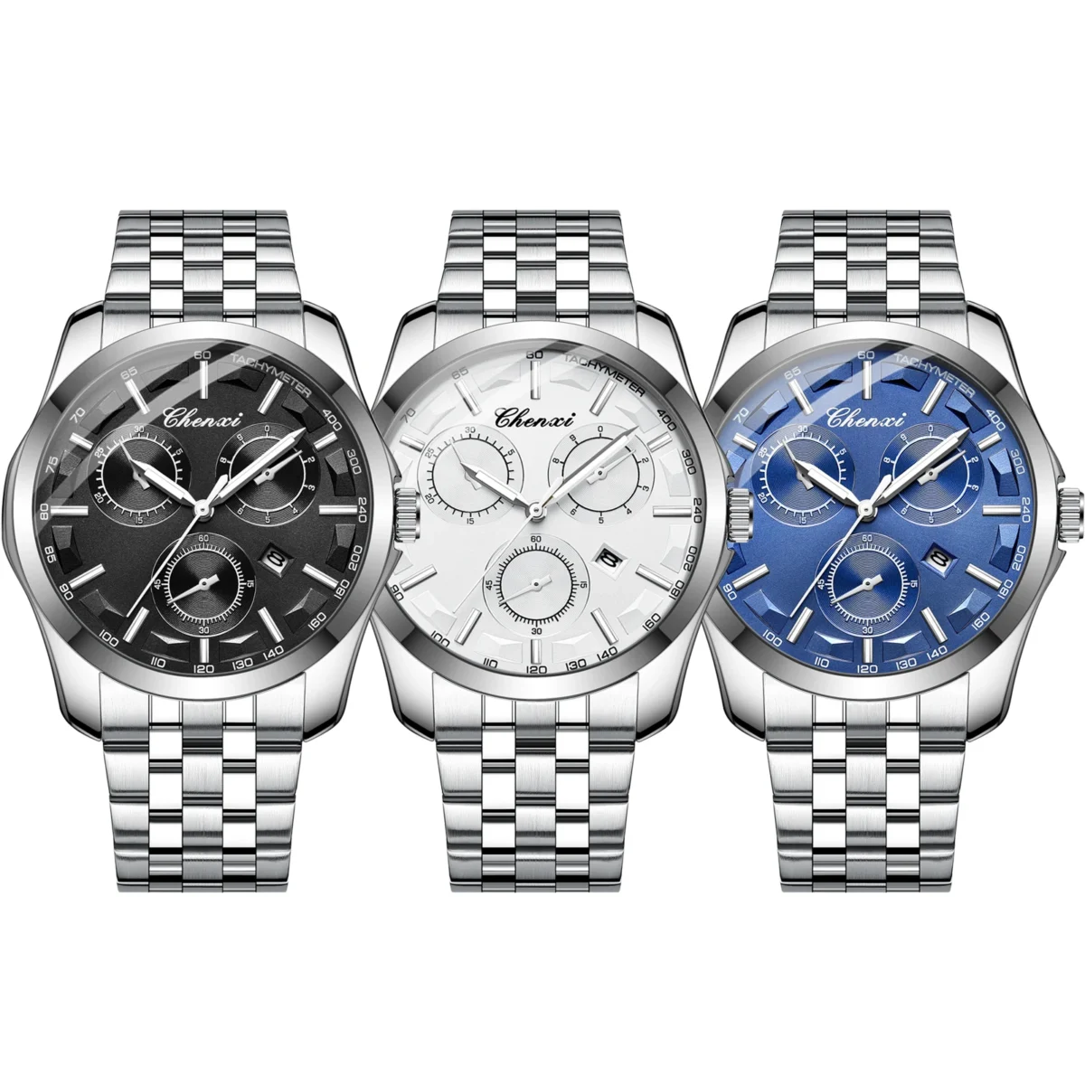CHENXI Casual Men's Waterproof Stainless Steel Watch 5