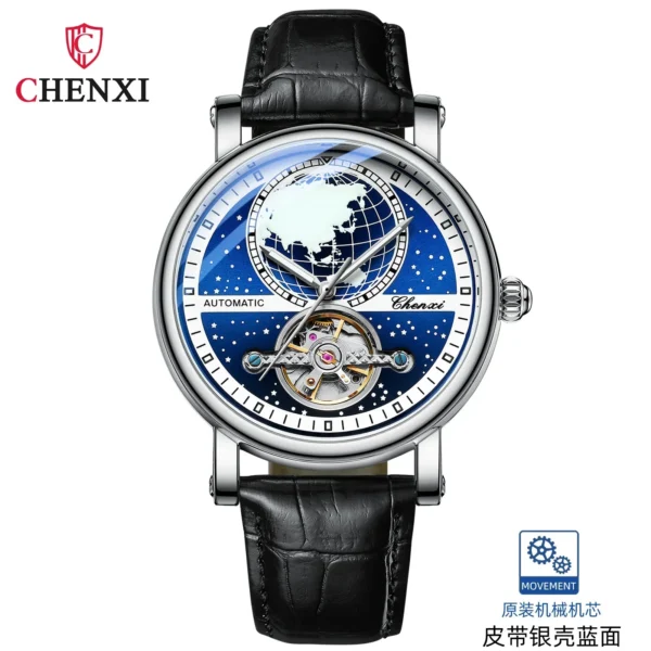 CHENXI 8871 Top Men's Watches Classic Map Dial Luxury Wrist Watch For Man Automatic Mechanical Waterproof Luminous Male Reloj 8