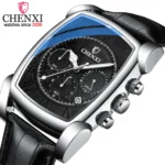 CHENXI Luxury Black Leather Waterproof Quartz Men's Watch 1
