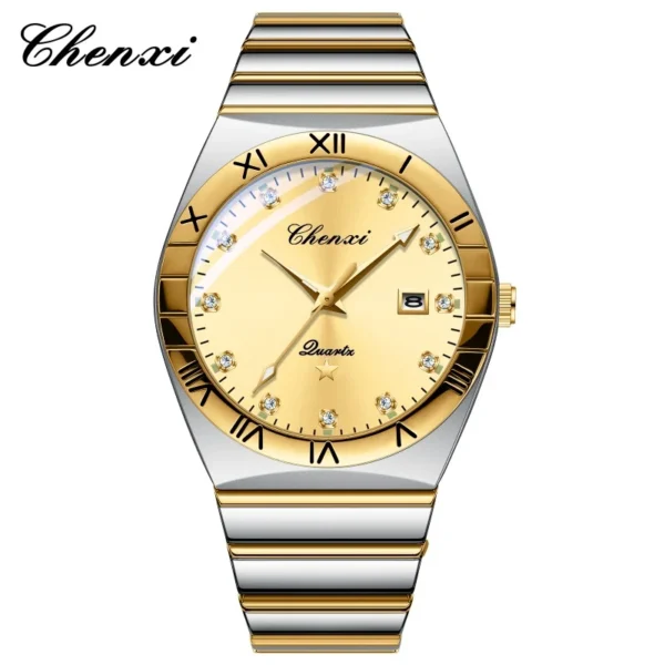 CHENXI 640 Couple Quartz Watches Elegant Diamond Dial Watch Calendar Luminous Men Women Casual Wristwatch reloj hombre 11