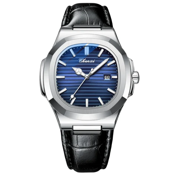 CHENXI Luxury Man Wristwatch Waterproof Luminous Date Leather Men's Watches Sports Square Men Watch Casual Quartz Male Clocks 7