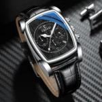 CHENXI Luxury Black Leather Waterproof Quartz Men's Watch 3