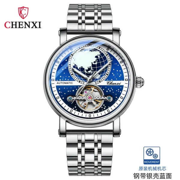 CHENXI 8871 Top Men's Watches Classic Map Dial Luxury Wrist Watch For Man Automatic Mechanical Waterproof Luminous Male Reloj 10