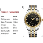 "2025 Men's Luxury Stainless Steel Quartz Watch – Waterproof 4