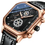 CHENXI Men's Fashion Square Quartz Watch Chronograph 1