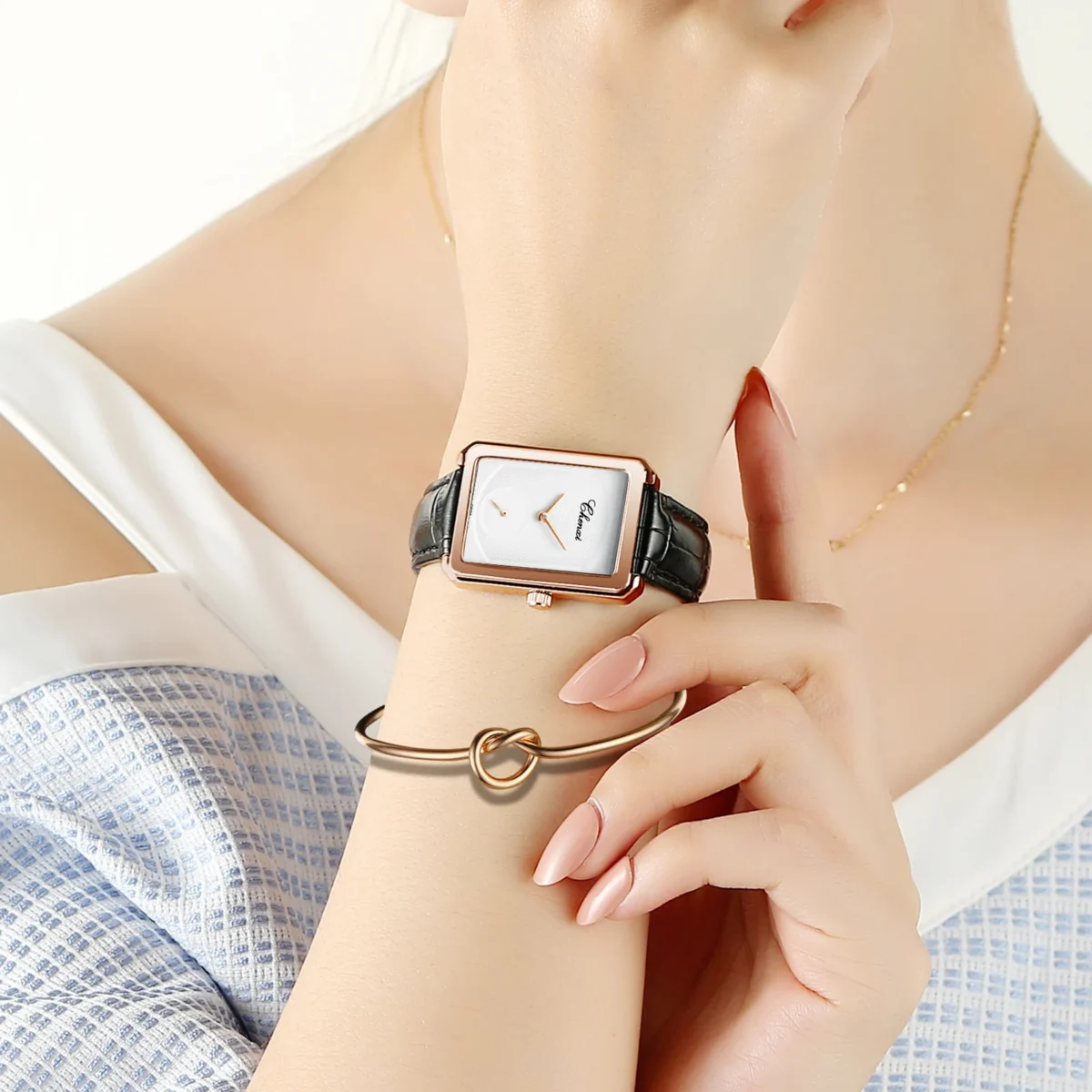 CHENXI Women's Malachite Green Luxury Quartz Wristwatch 4