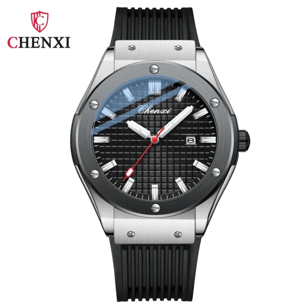 CHENXI 8244 Men's Quartz Watches Sports Calendar Luminous Waterproof Silicone Strap Casual Men Wristwatch reloj hombre 9