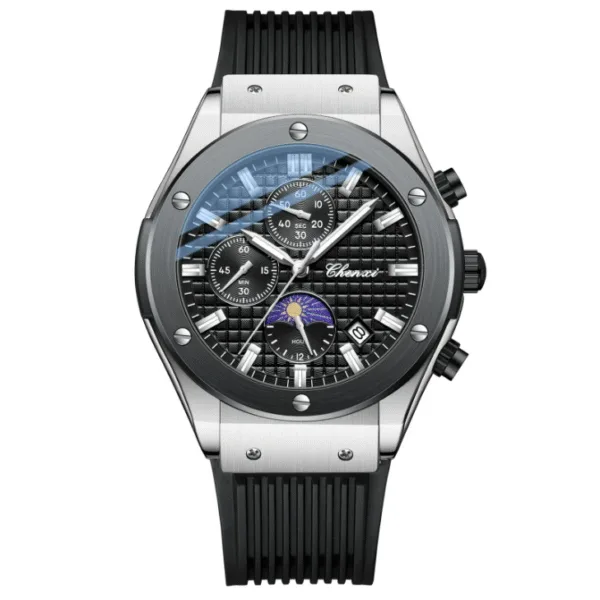Chenxi 944 Luxury Black Watch for Man Quartz Sports Silicone Men Watch Waterproof Luminous Chronograph Men's Watches Clock Reloj 10