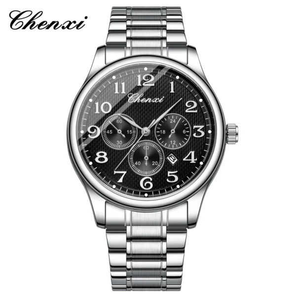 CHENXI Original Watches for Men Stainless Steel Military Sports Waterproof Man Clock Shockproof Quartz Calendar Male Wristwatch 8