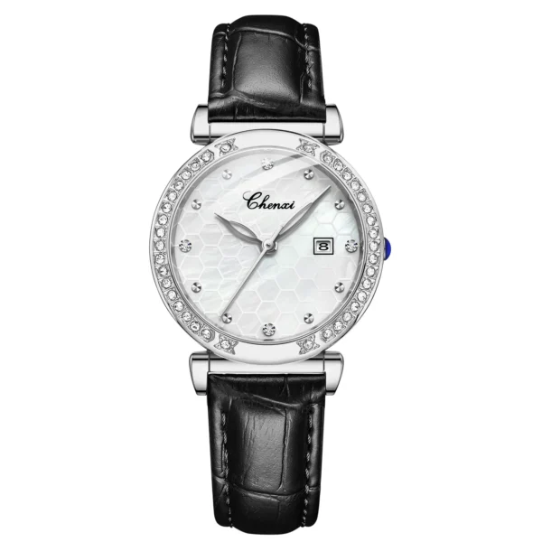 CHENXI Women Watch Fashion Rose Gold Waterproof Top Brand Quartz Watch Ladies Leather Calendar Wrist Watches Gift for Women 11