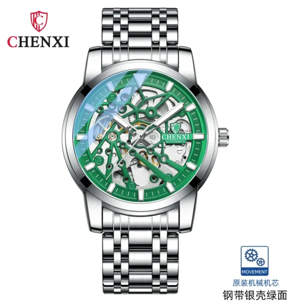 CHENXI 8812 New Design Top Brand Luxury Fashion Fully Automatic Men's Watch Hollow Frame Mechanical Steel Belt Watches for Man 10