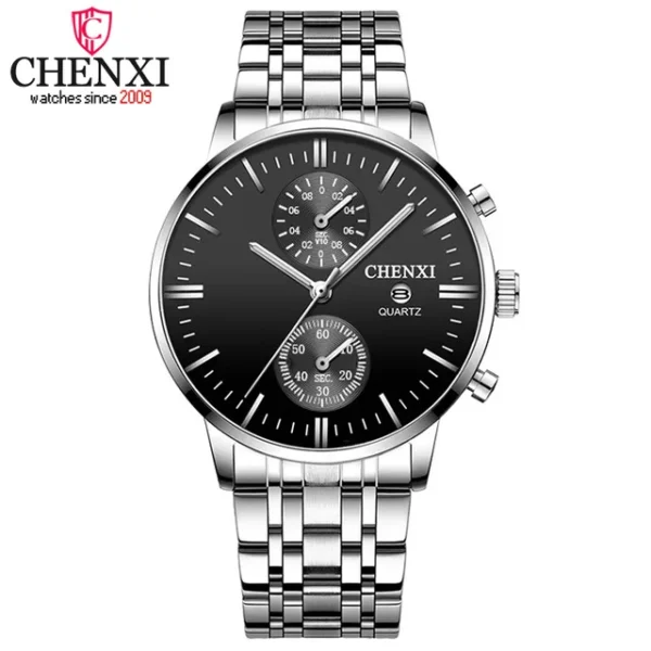 CHENXI Luxury Quartz Watches For Men Stainless Steel Analog Wrist Watch Luminous Waterproof Fashion Date Clock Relogio Masculino 9
