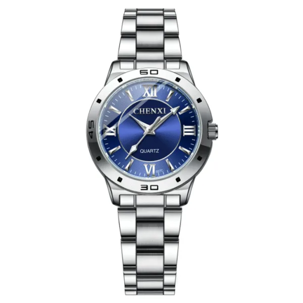Fashion Chenxi Top Brand Men Women Full Stainless Steel Silver Quartz High Cost-effectiveness Simple Business Couple Wrist Watch 8