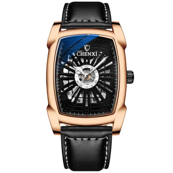 NEW CHENXI Fashion Square Dial Mens Watches Automatic Mechanical Wristwatch Waterproof Luminous Men All Steel Quartz Watch 16