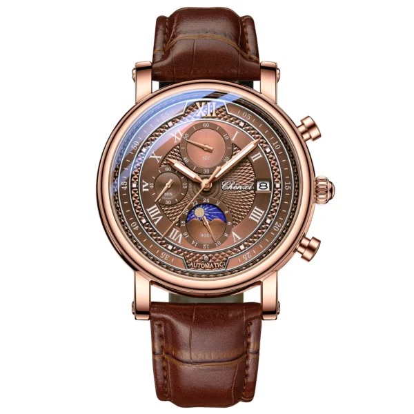 New Men's Chronograph Watch Top CHENXI Brand Casual Fashion Watches Sport Military Leather Quartz Wristwatches Business Male Clo 8