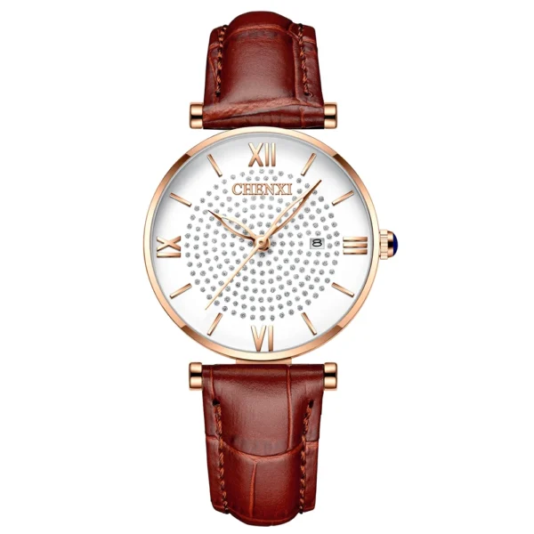 CHENXI New Luxury Ladies Watch Top Brand Waterproof Women Quartz Wrist Watch Fashion Simple Leather Dress Watches Reloj Mujer 9