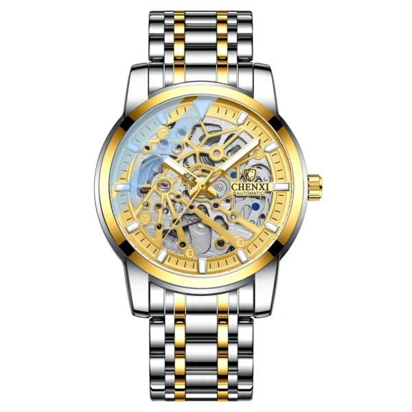 CHENXI Mens Watches Tourbillon Waterproof Automatic Mechanical Watch Men Top Brand Luxury Stainless Steel Business Wristwatch 16