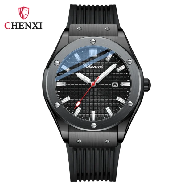 CHENXI 8244 Men's Quartz Watches Sports Calendar Luminous Waterproof Silicone Strap Casual Men Wristwatch reloj hombre 7