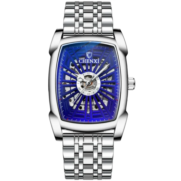 NEW CHENXI Fashion Square Dial Mens Watches Automatic Mechanical Wristwatch Waterproof Luminous Men All Steel Quartz Watch 12