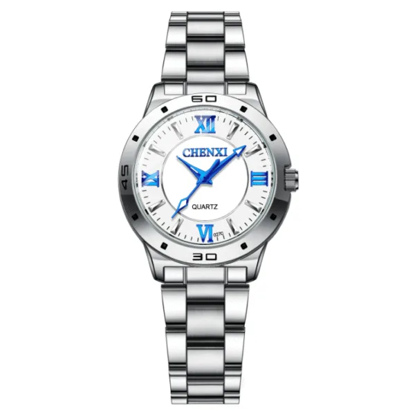 Fashion Chenxi Top Brand Men Women Full Stainless Steel Silver Quartz High Cost-effectiveness Simple Business Couple Wrist Watch 6