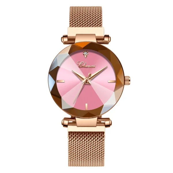 CHENXI Brand Gem Cut Geometry Clock Wristwatches Ladies Luxury Quartz Watches Women's Dress Watch Woman Relogio Feminino 4 Color 7