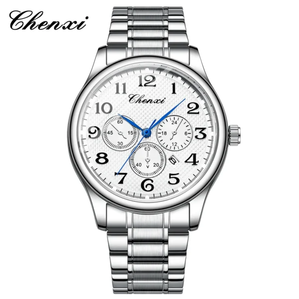 CHENXI Original Watches for Men Stainless Steel Military Sports Waterproof Man Clock Shockproof Quartz Calendar Male Wristwatch 7