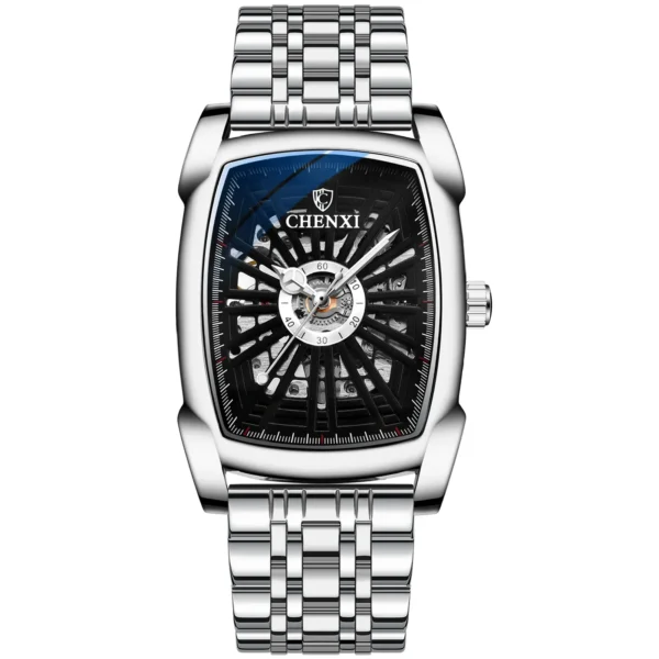 NEW CHENXI Fashion Square Dial Mens Watches Automatic Mechanical Wristwatch Waterproof Luminous Men All Steel Quartz Watch 9