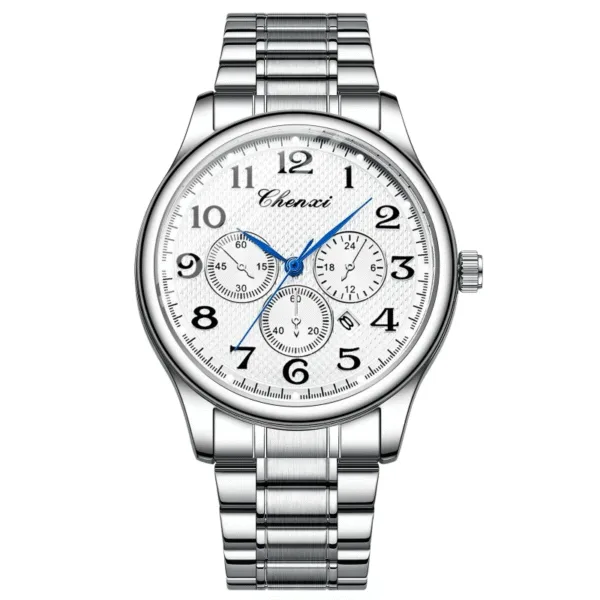 CHENXI 011 Elegant Men's Quartz Watch Business Calendar Luminous Waterproof Stainless Steel Strap Sports Casual Watches for Men 7