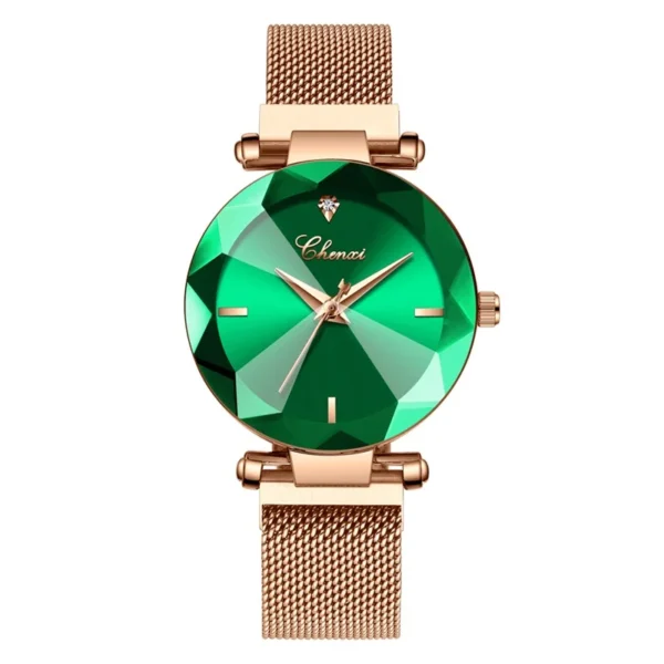 CHENXI Brand Gem Cut Geometry Clock Wristwatches Ladies Luxury Quartz Watches Women's Dress Watch Woman Relogio Feminino 4 Color 8