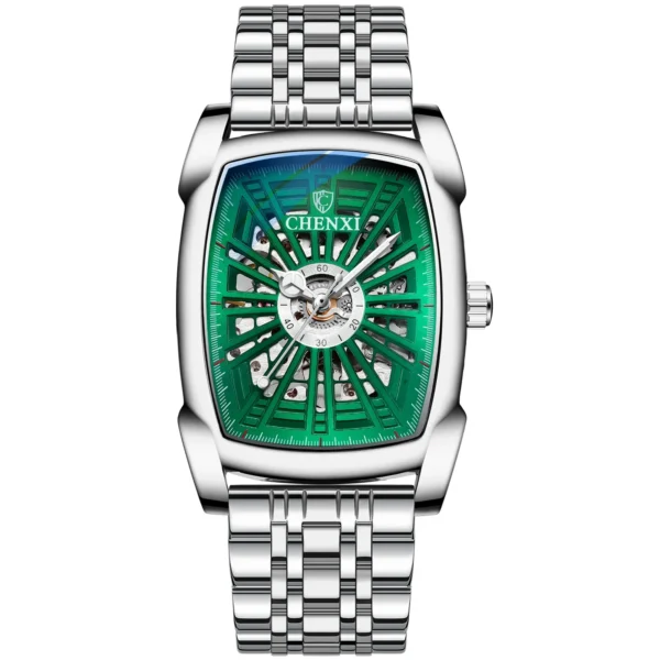 NEW CHENXI Fashion Square Dial Mens Watches Automatic Mechanical Wristwatch Waterproof Luminous Men All Steel Quartz Watch 11