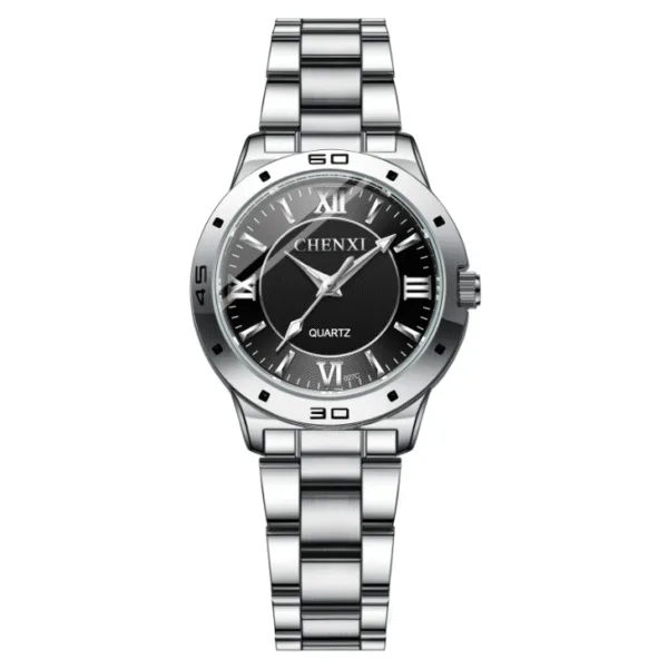 Fashion Chenxi Top Brand Men Women Full Stainless Steel Silver Quartz High Cost-effectiveness Simple Business Couple Wrist Watch 9