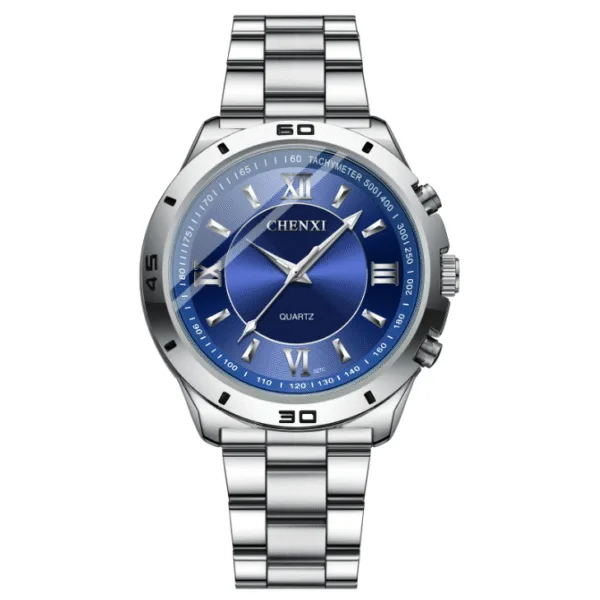 Fashion Chenxi Top Brand Men Women Full Stainless Steel Silver Quartz High Cost-effectiveness Simple Business Couple Wrist Watch 2