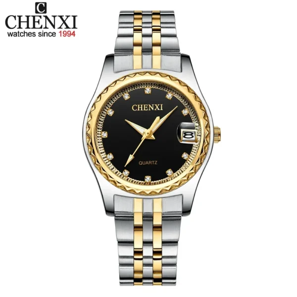 Chenxi 8204 Men Women Watches Dial Top Brand Luxury Couples Quartz Stainless Steel Watch Waterproof Calendar 11
