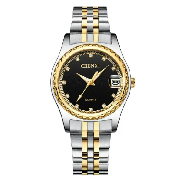 Chenxi 8204 Men Women Watches Dial Top Brand Luxury Couples Quartz Stainless Steel Watch Waterproof Calendar 11