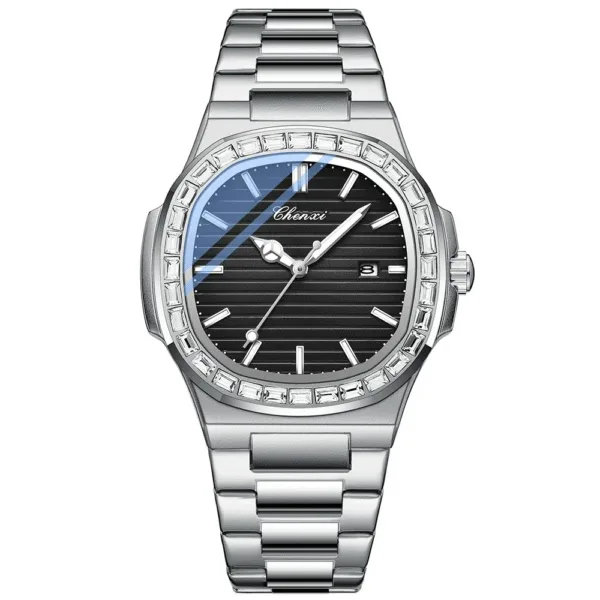 New CHENXI Watch Men's Wristwatch Original Waterproof Luminous Quartz Watches Stainless Steel Clock Gifts For Men 9