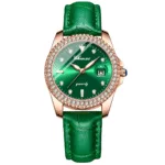 CHENXI Retro Green Leather Women's Watch 1